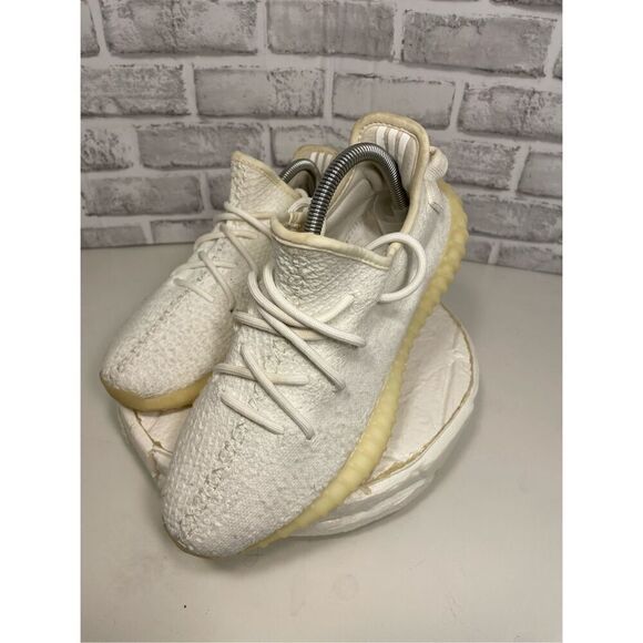 ADIDAS YEEZY BOOST 350 V2 USED SIZE 7 CREAM TRIPLE WHITE CP9366 for men main image 9